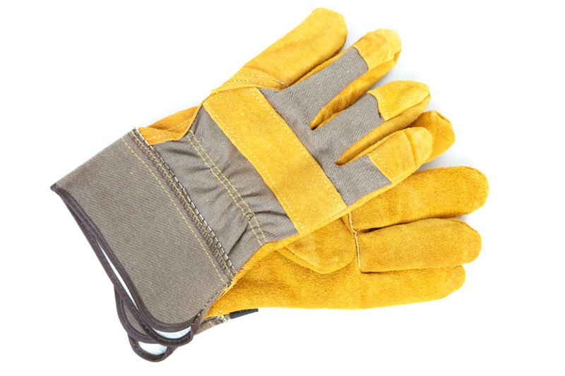 Coarse leather gloves